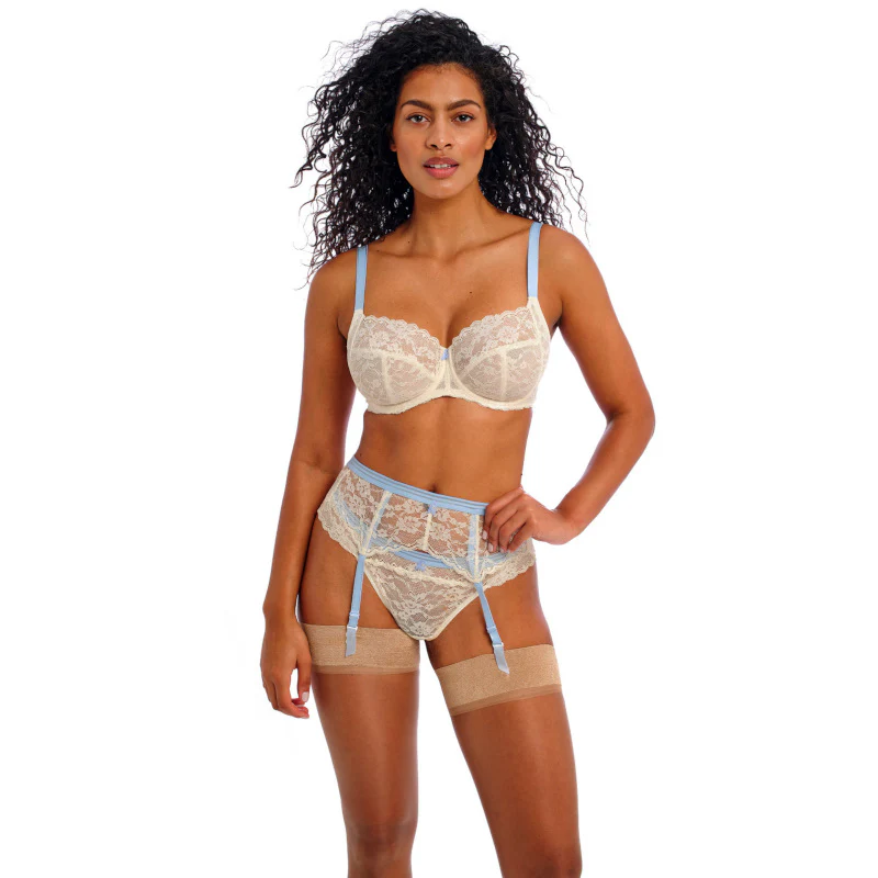Offbeat Suspender Garterbelt Something Blue Ivory - Freya - Image 2