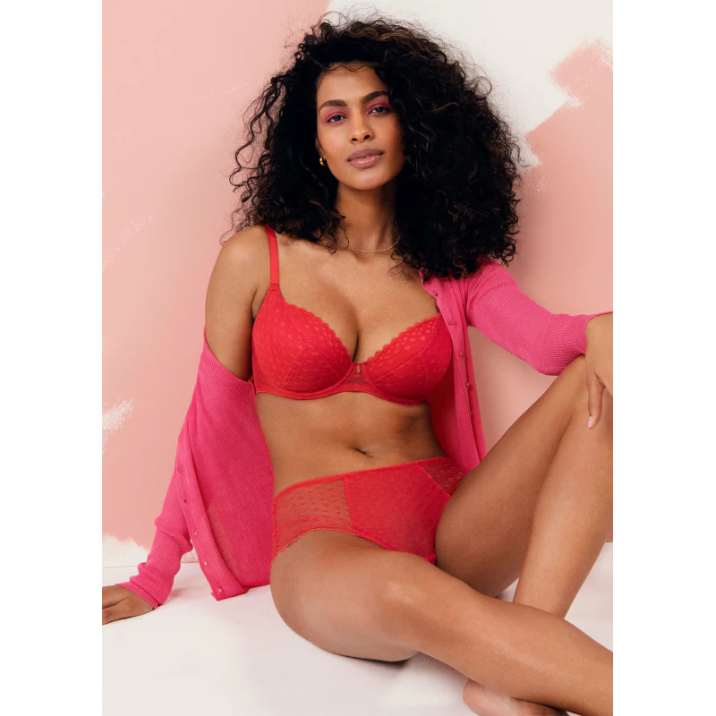 Signature Padded Plunge Bra Red - Freya - Image 4