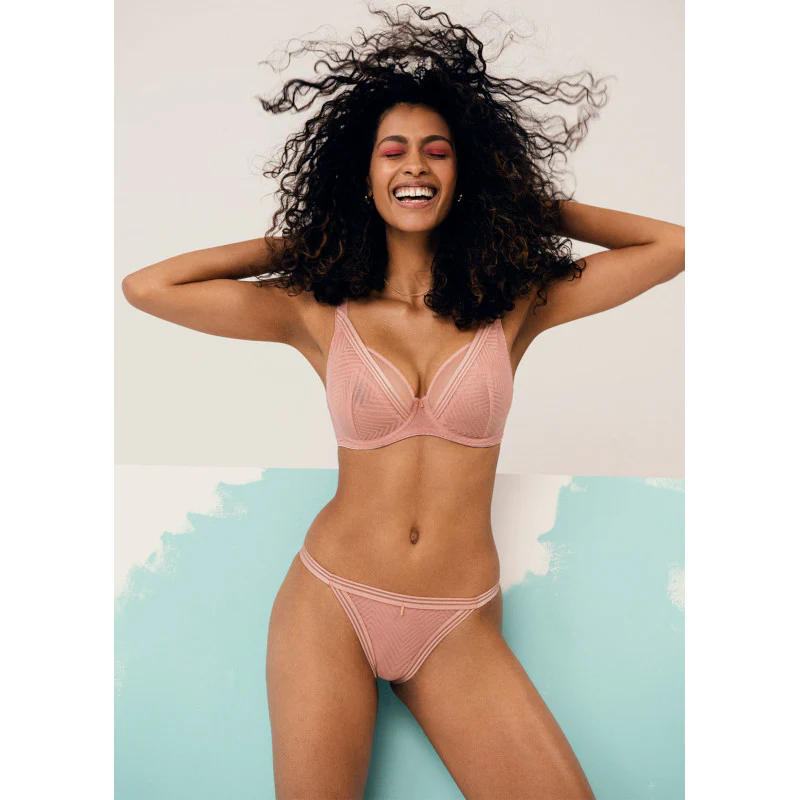 Tailored High Apex Plunge Bra Ash Rose Pink - Freya - Image 4