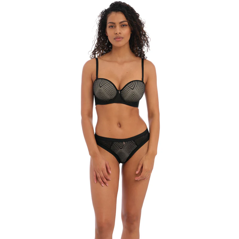 Tailored Moulded Strapless Bra Black - Freya - Image 4