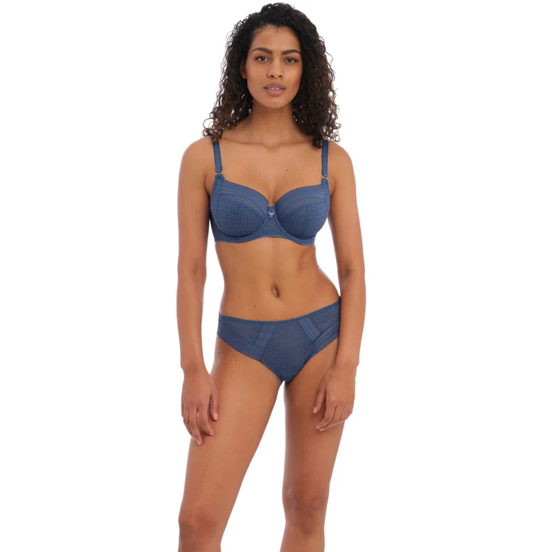 Viva Lace Side Support Bra Vintage Denim Blue - Freya - Image 2