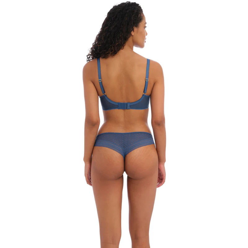 Viva Lace Side Support Bra Vintage Denim Blue - Freya - Image 3