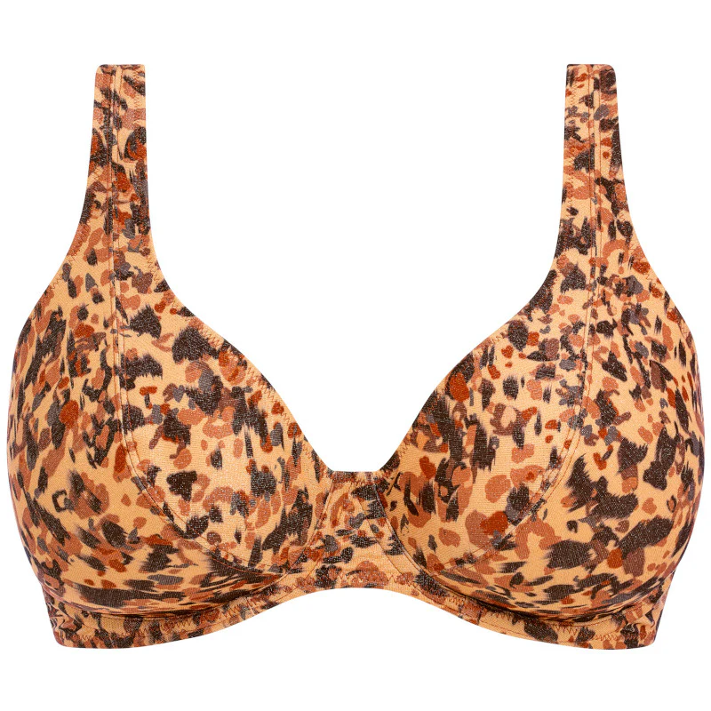 Arizona Wave High Apex Bikini Top Animal Print Dune - Freya Swim