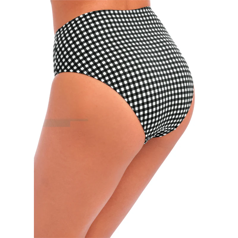 Check In High Waist Bikini Brief Black White - Freya Swim - Image 2