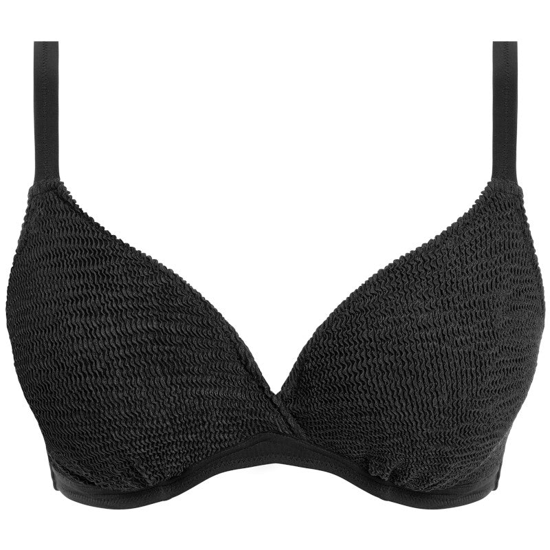 Ibiza Waves Plunge Bikini Top Black - Freya Swim