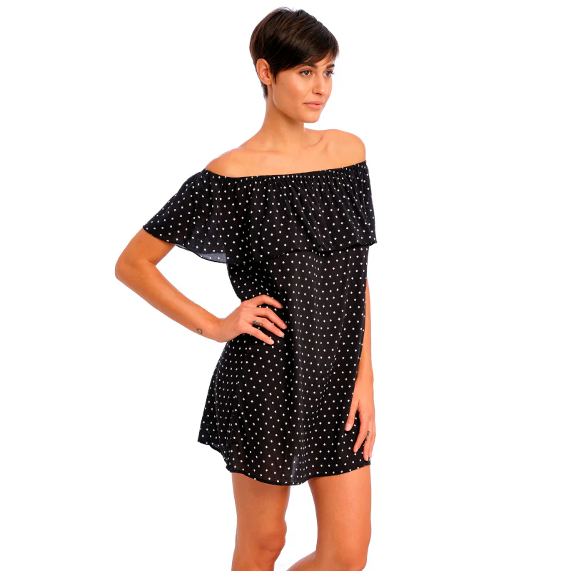 Jewel Cove Beach Dress Cover-up Black Diamond Print - Freya Swim - Image 3
