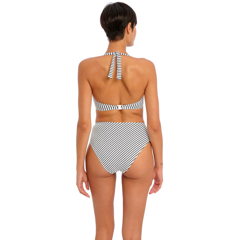 Jewel Cove High Waist Bikini Brief Stripe Black - Freya Swim - Image 4