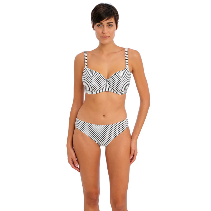 Jewel Cove Hipster Bikini Brief Stripe Black - Freya Swim - Image 3