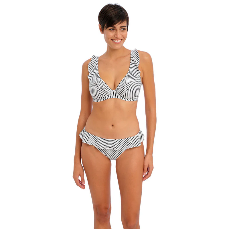 Jewel Cove Italini Bikini Brief Stripe Black - Freya Swim - Image 3
