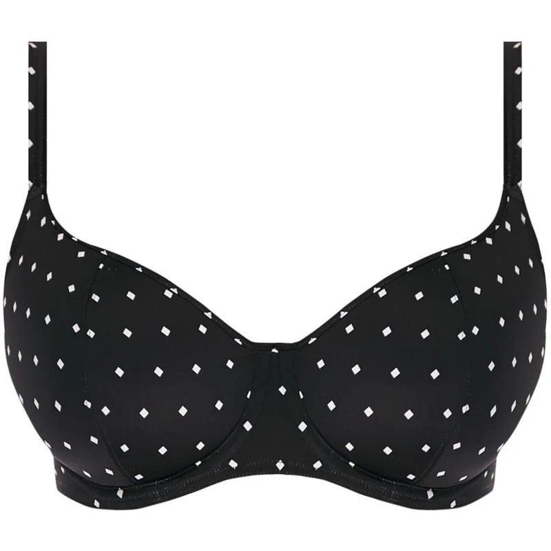 Jewel Cove Sweetheart Bikini Top Black Diamond Print - Freya Swim