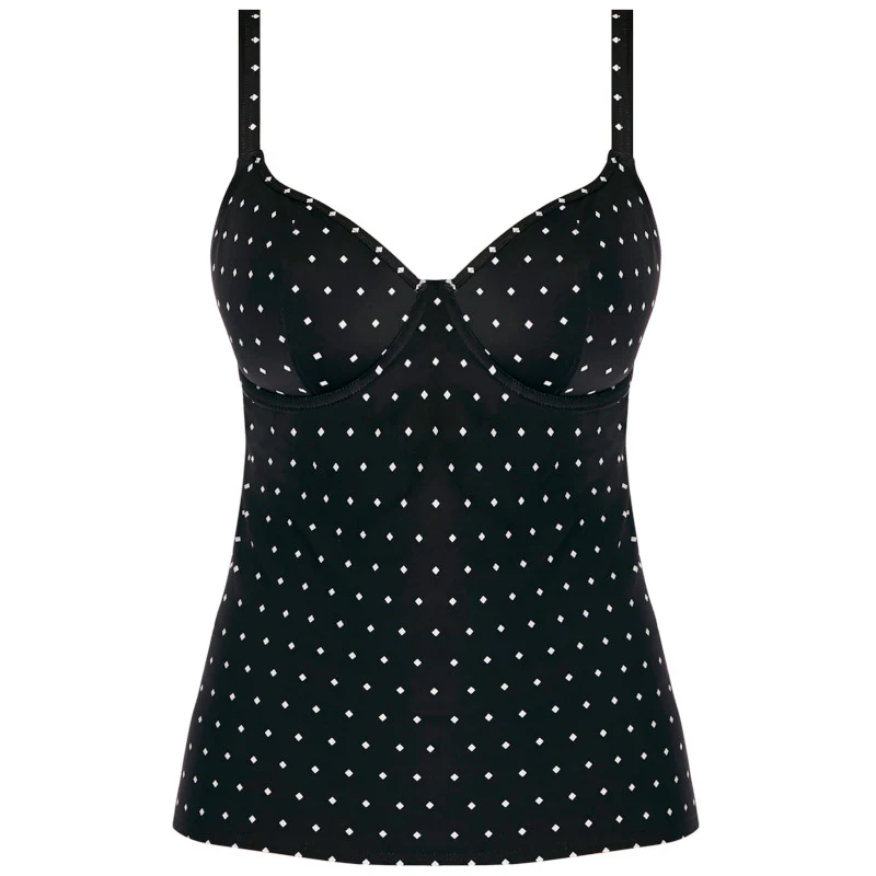 Jewel Cove Tankini Swim Top Black Diamond Print - Freya Swim