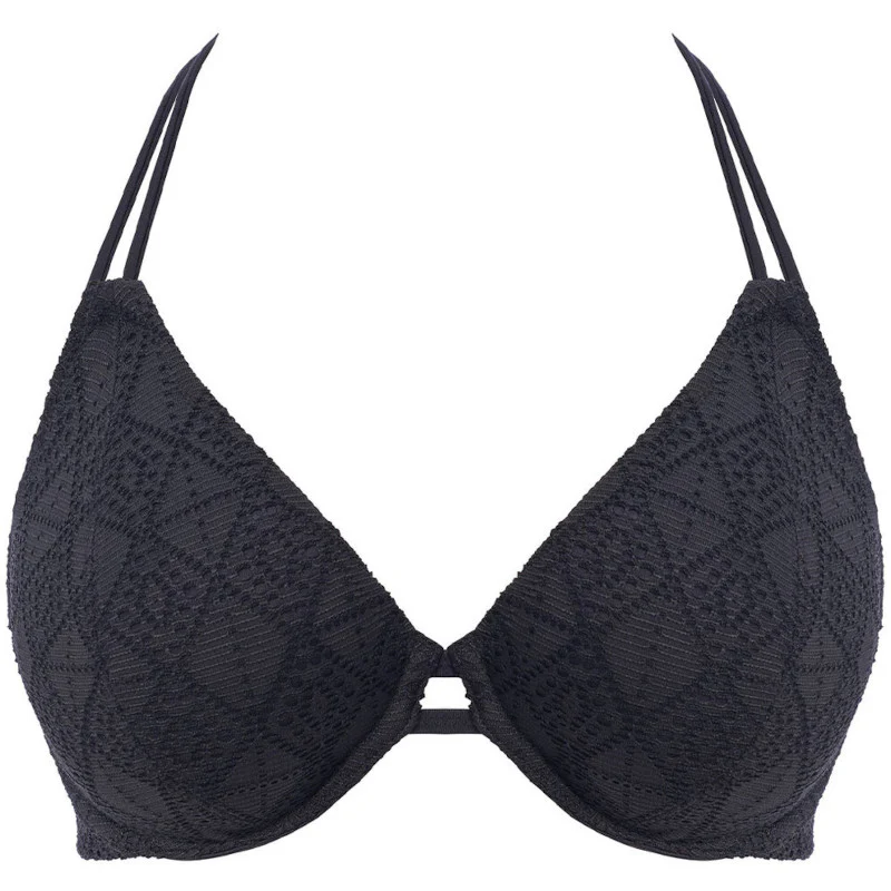 Nomad Nights Halter Bikini Top Black - Freya Swim