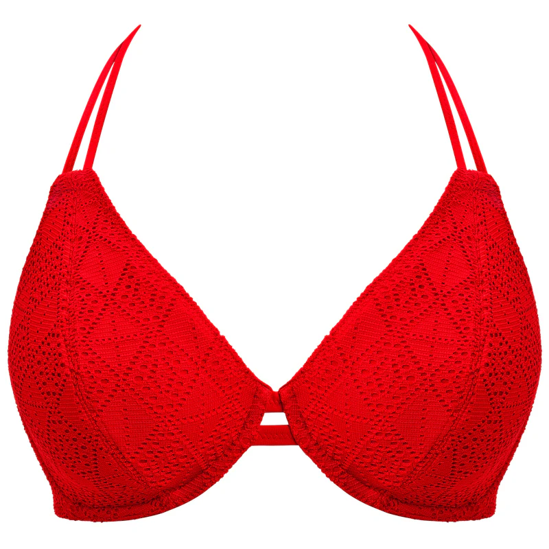 Nomad Nights Halter Bikini Top Lava Red - Freya Swim