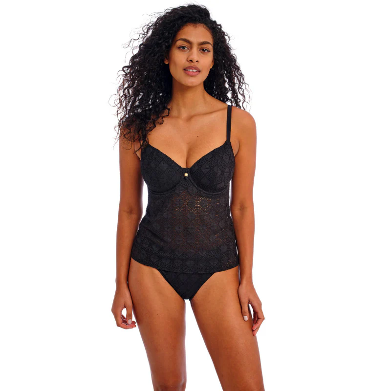 Nomad Nights Tankini Swim Top Black - Freya Swim - Image 2