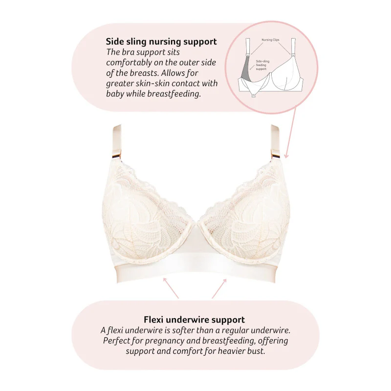 Warrior Plunge Nursing Maternity Bra - Hotmilk - Image 8