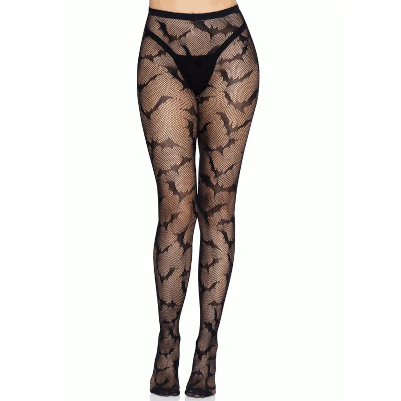 Bat Fishnet Tights Black - Leg Avenue - Image 3