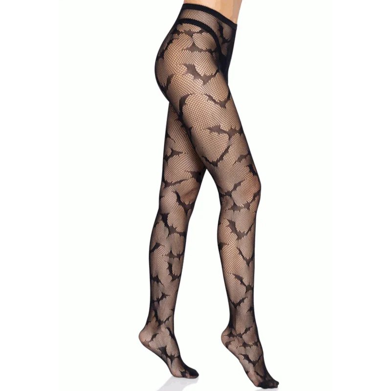 Bat Fishnet Tights Black - Leg Avenue - Image 4