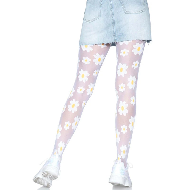 Daisy Floral Pattern Tights - Leg Avenue - Image 2