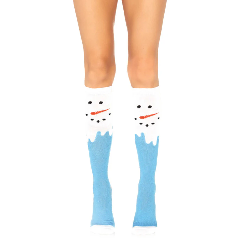 Snow Man Knee Highs Socks - Leg Avenue
