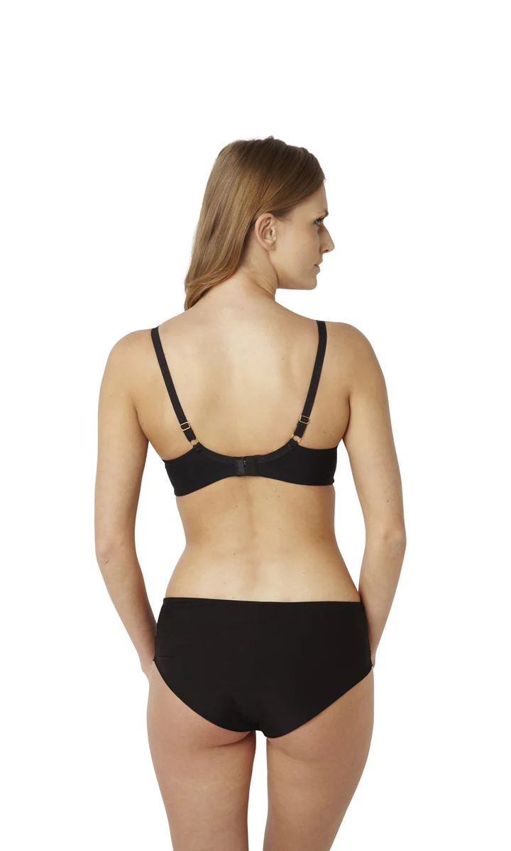 Loren Black & Nude Brief Panty - Panache Black - Image 4