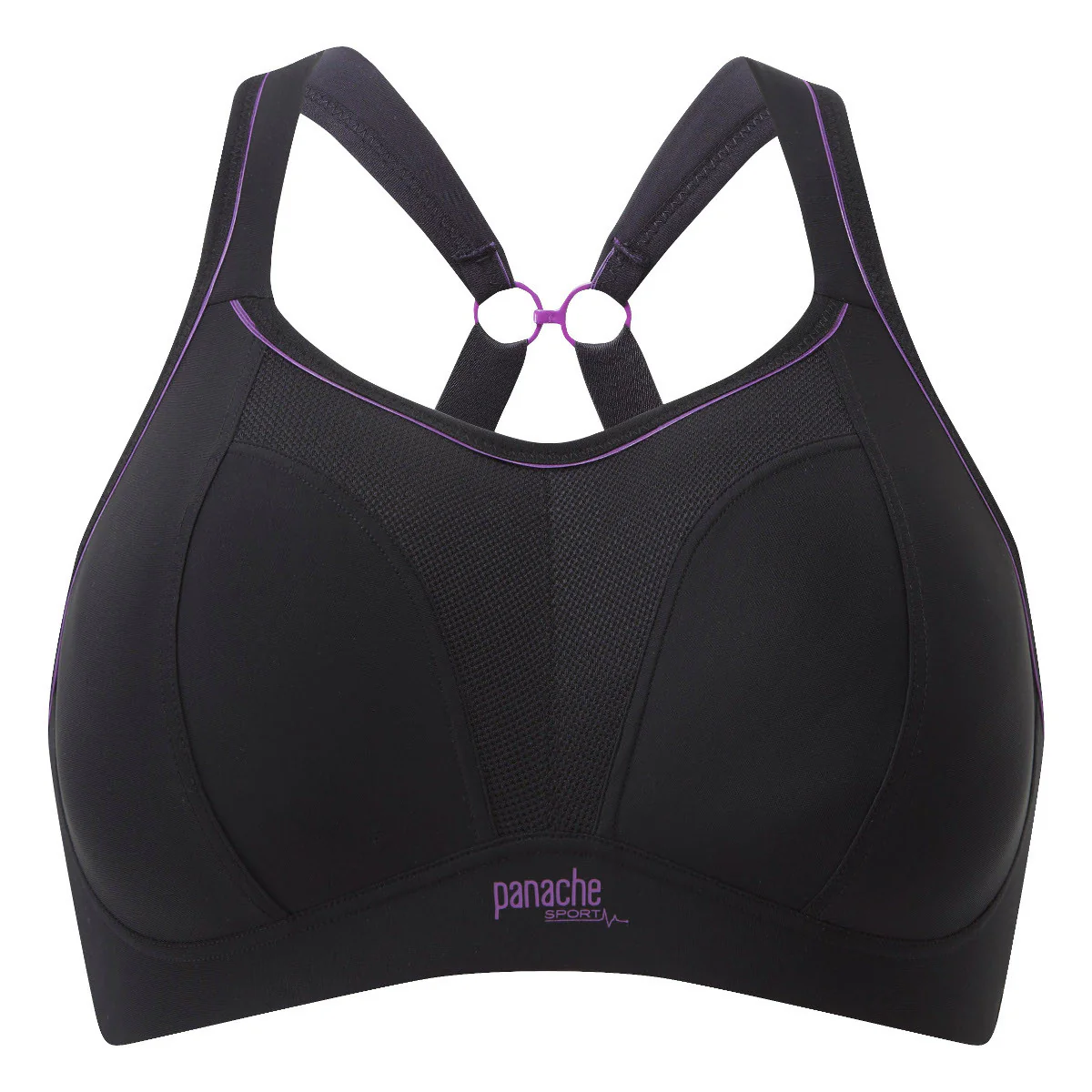 Black Sports Bra Non-Wired - Panache - Image 3