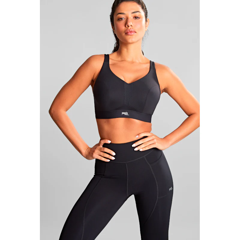 Endurance Non Padded Sports Bra Underwired Black - Panache - Image 2