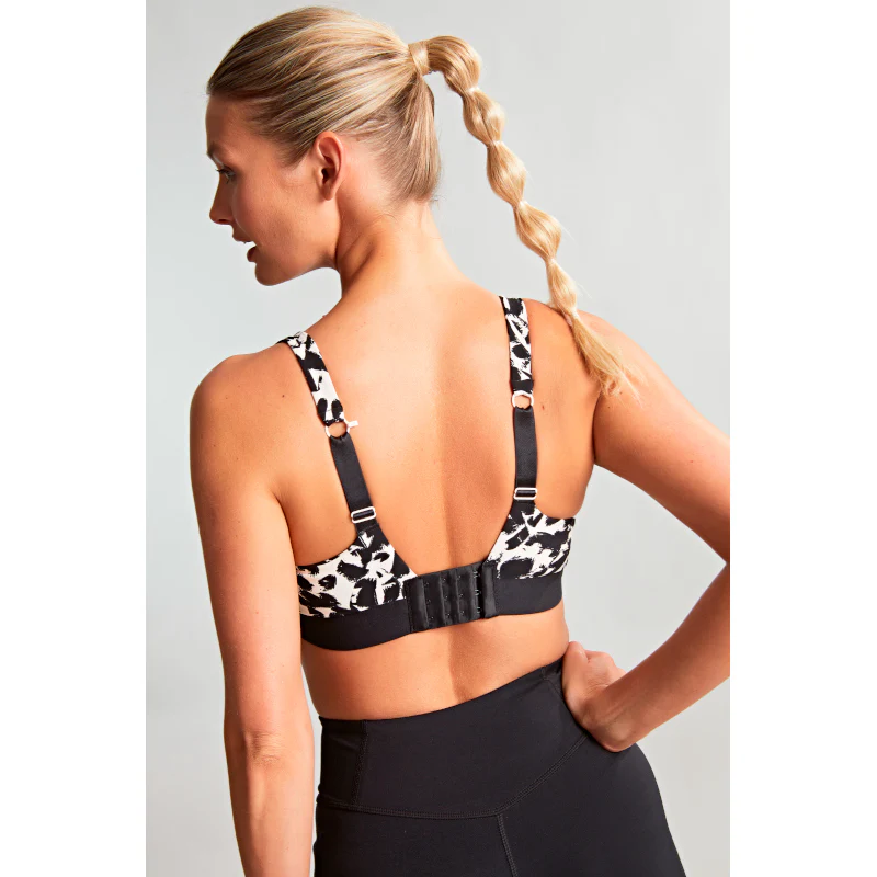 Endurance Non Padded Sports Bra Underwired Mono Print - Panache - Image 3
