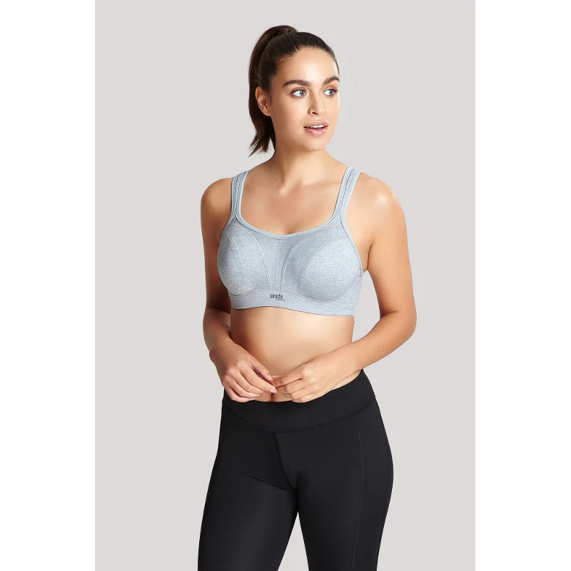 Grey Marl Sports Bra Underwired - Panache - Image 2