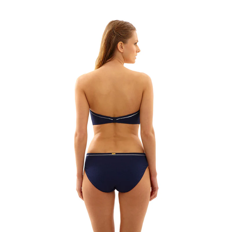 Anya Voyage Navy Blue Classic Bikini Brief Pant - Panache Swim - Image 4