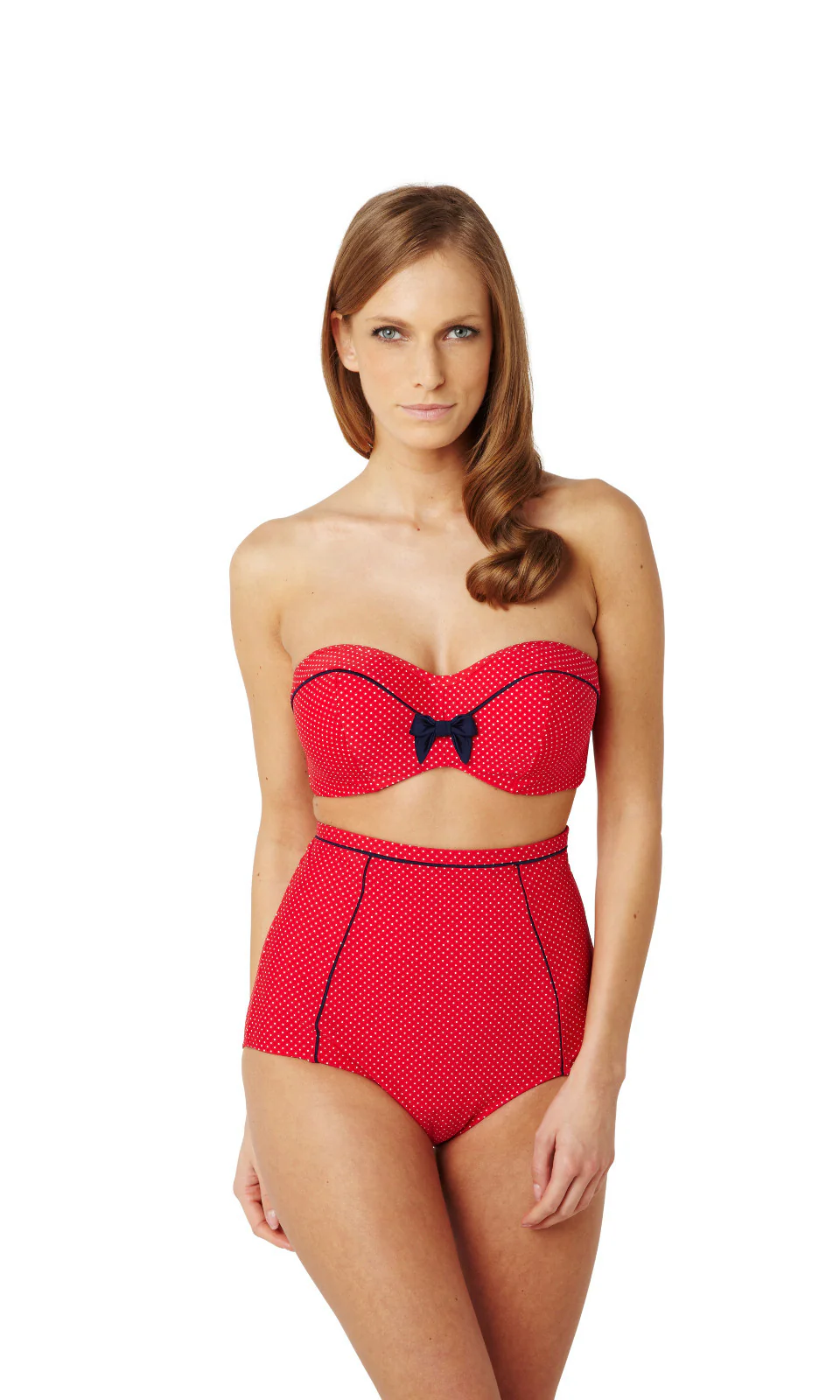 Britt Red Spot Bandeau Bikini Top - Panache Swim - Image 5