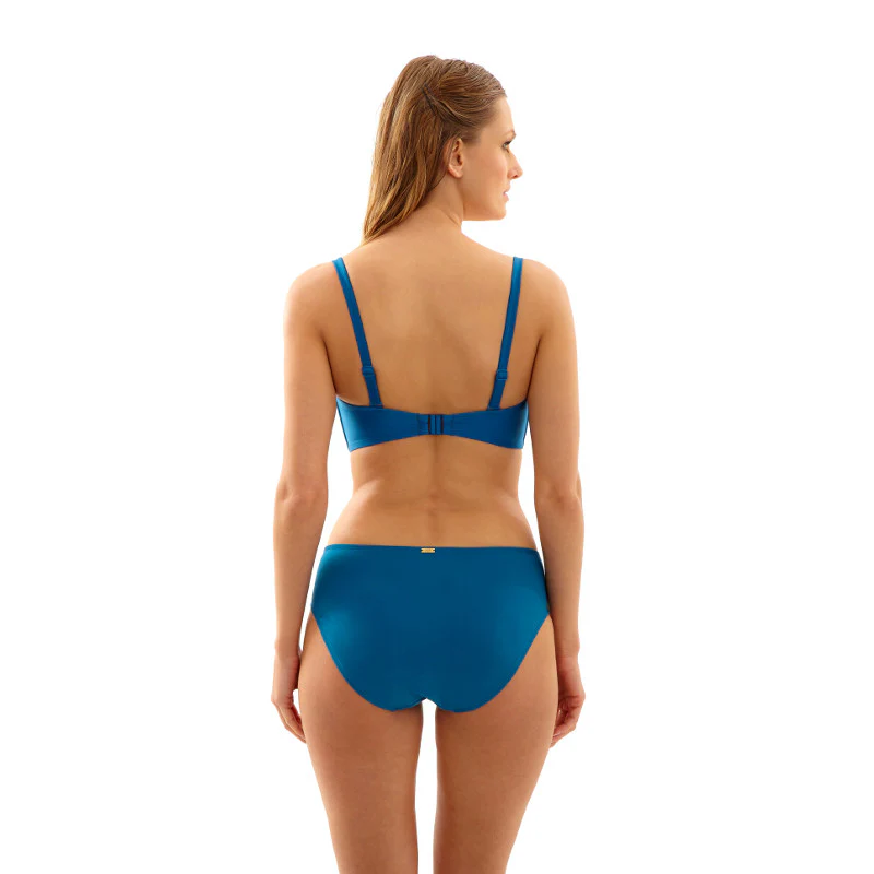 Portofino Petrol Blue Classic Bikini Brief Pant - Panache Swim - Image 4