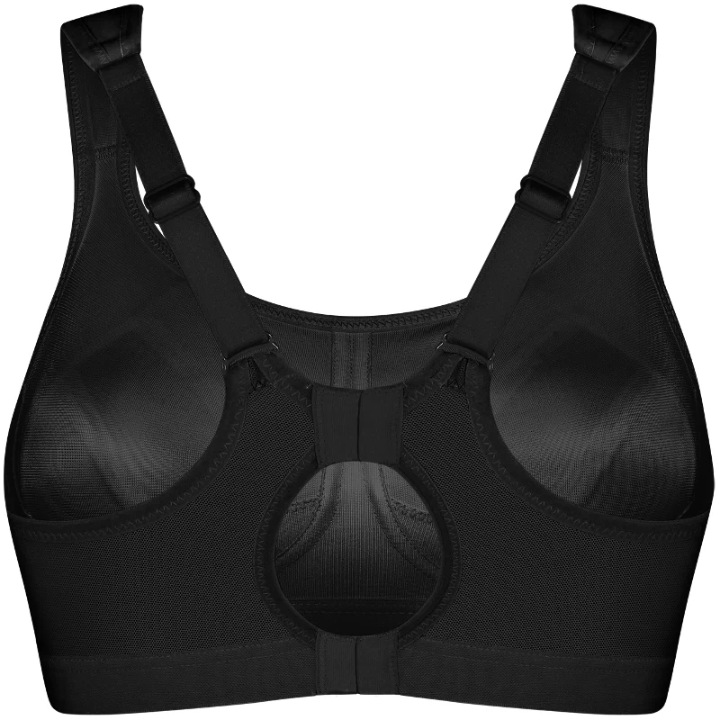 Active Multi Sports Support Bra Black Non Wired - Shock Absorber - Image 2