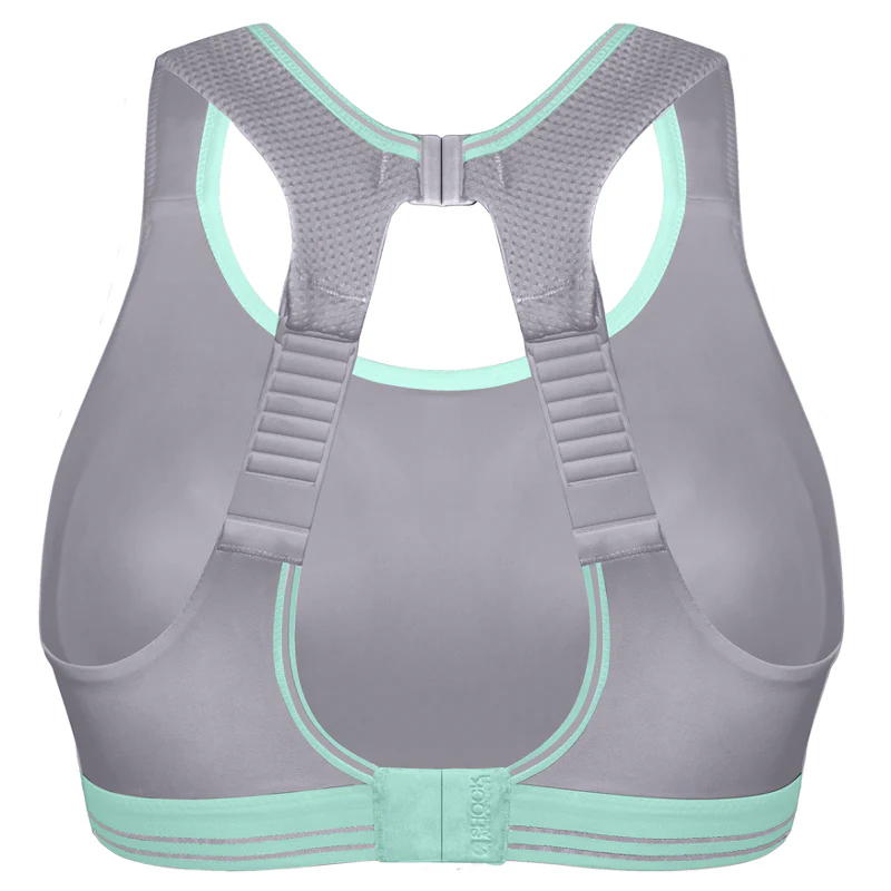 Ultimate Run Grey Aloe Sports Bra - Shock Absorber - Image 2