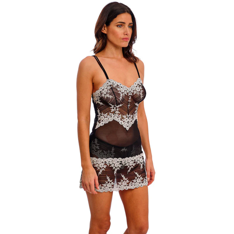Embrace Lace Chemise Black - Wacoal - Image 3