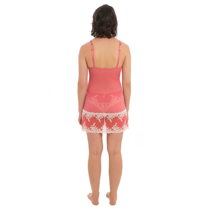Embrace Lace Chemise Pink White - Wacoal - Image 2