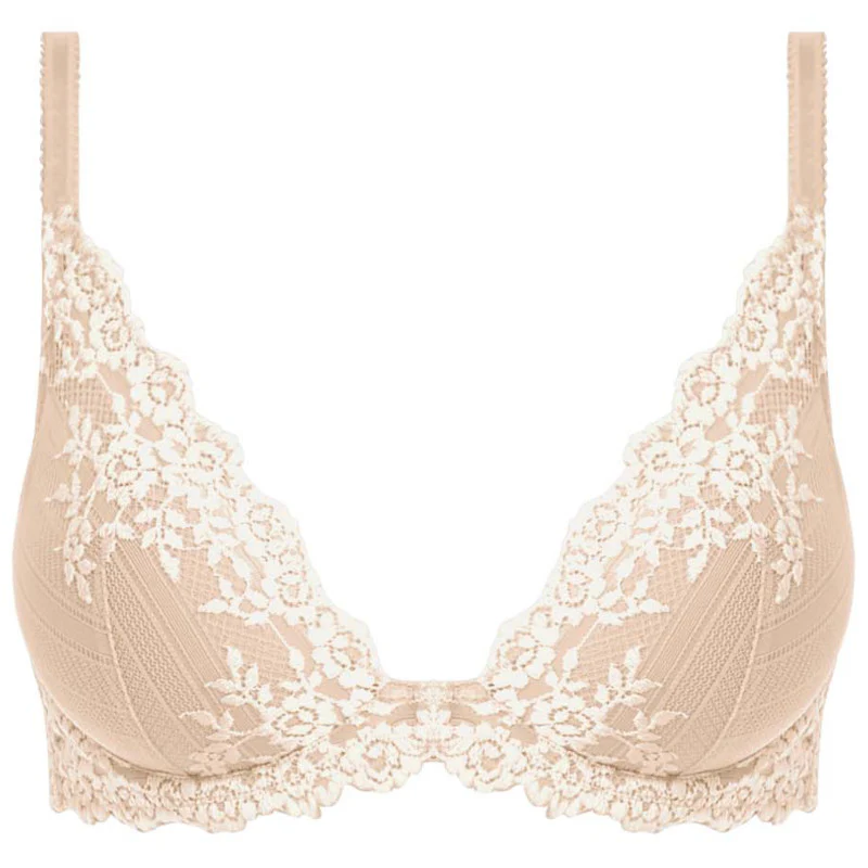 Embrace Lace Plunge Bra Naturally Nude/Ivory - Wacoal