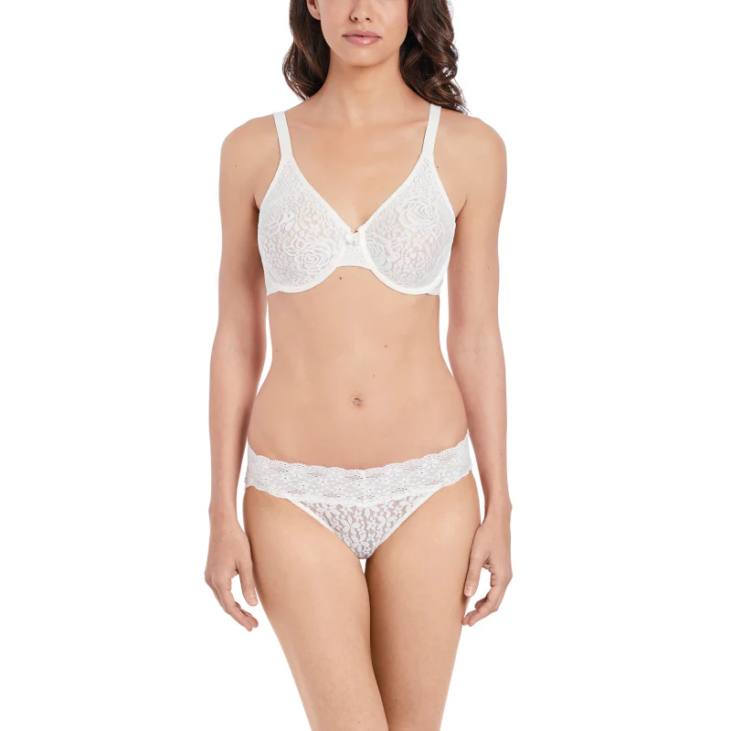 Halo Lace Plunge Bra Ivory - Wacoal - Image 2