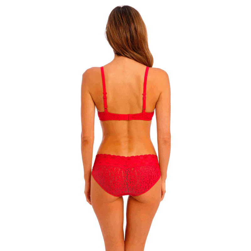 Halo Lace Plunge Bra Red - Wacoal - Image 3