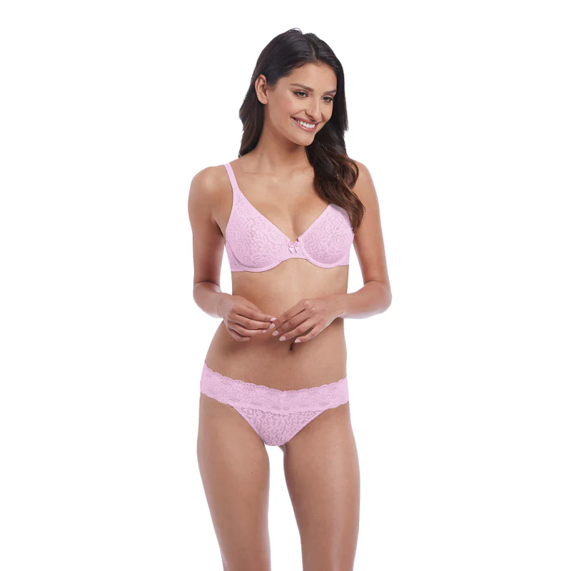 Halo Lace Plunge Bra Sweet Pink - Wacoal - Image 2