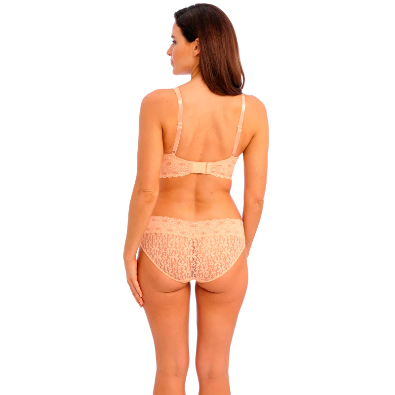 Halo Lace Soft Cup Bra Almost Apricot - Wacoal - Image 3